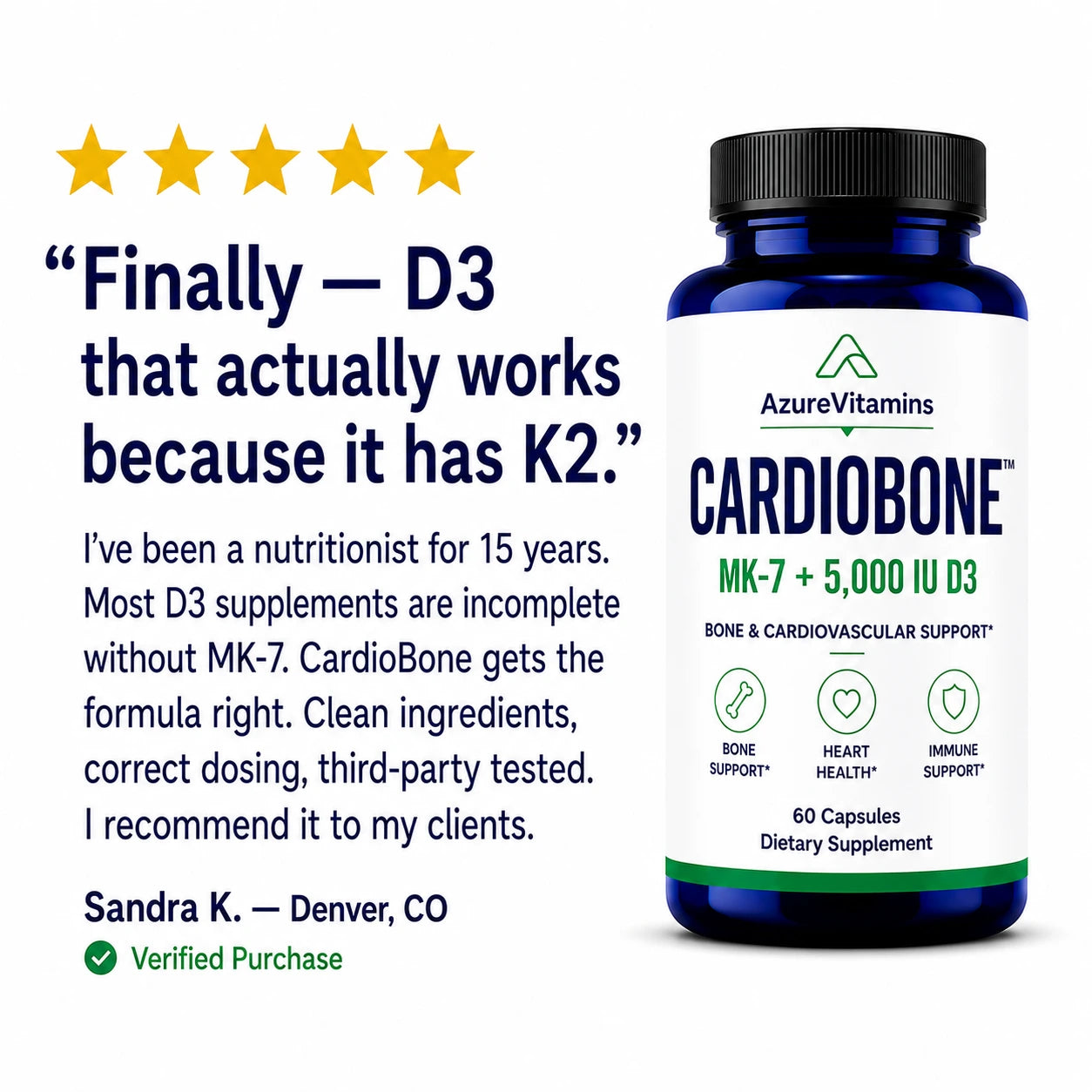 CardioBone™ K2 + D3 | Rebuild Your Bones From The Inside Out