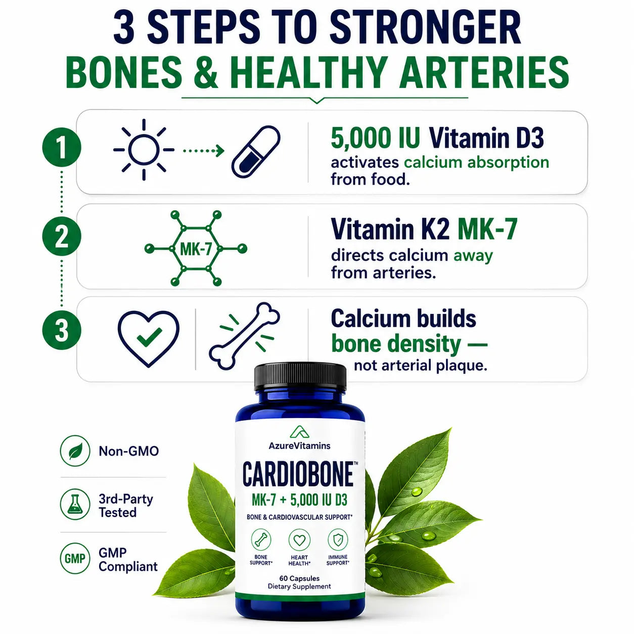 CardioBone™ K2 + D3 | Rebuild Your Bones From The Inside Out