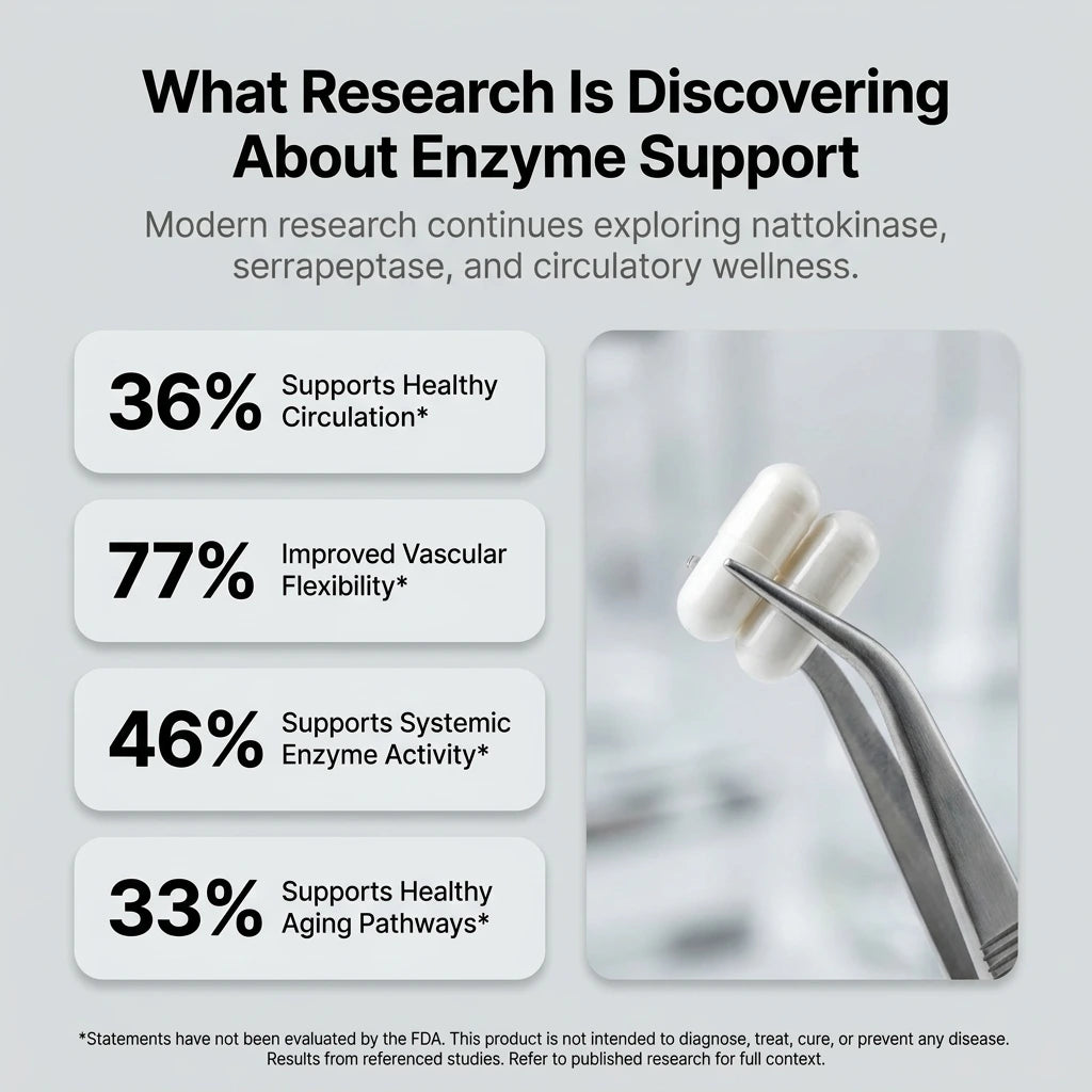 The Enzyme Stack | Nattokinase 20,000 FU + Serrapeptase 120,000 SPU