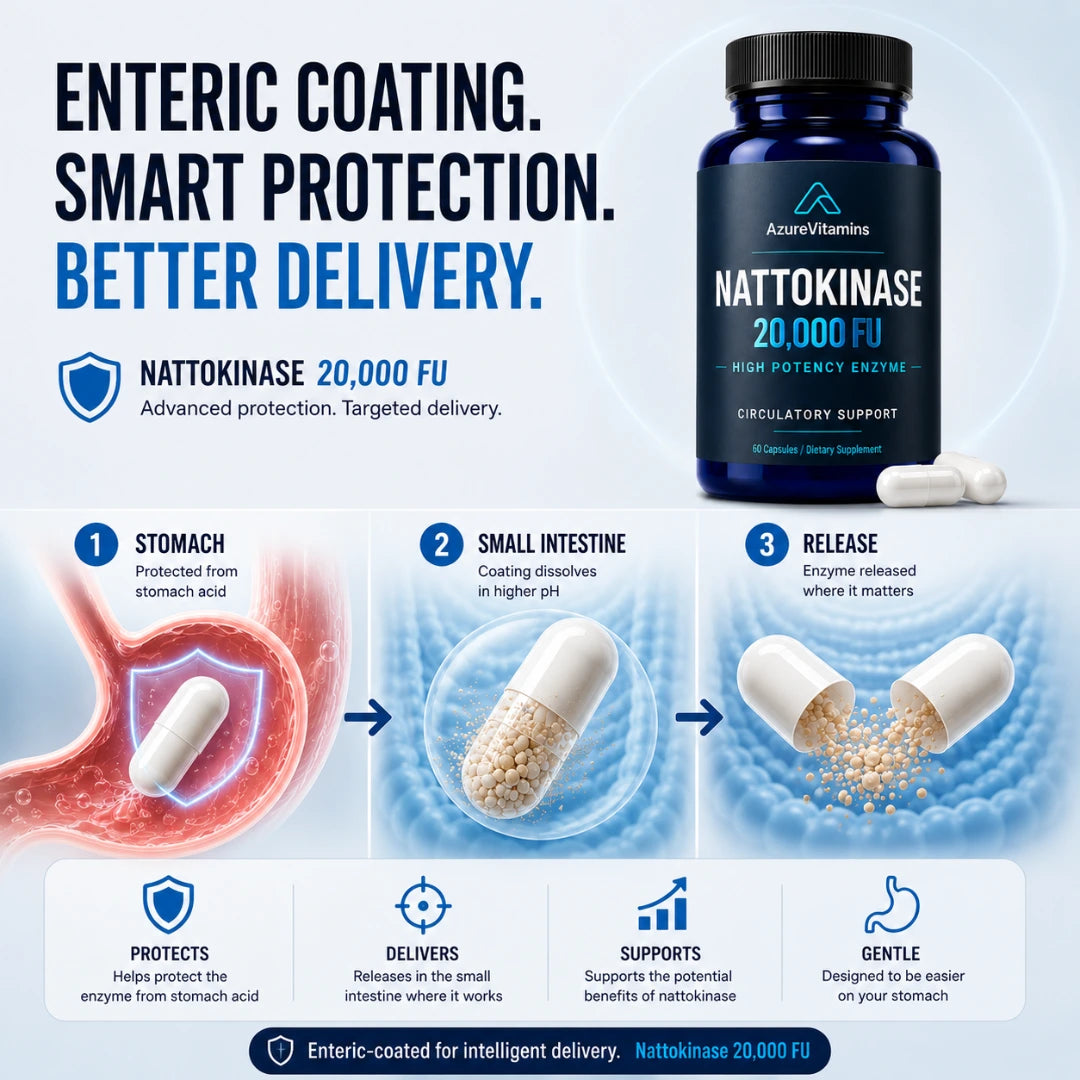 NATTOKINASE 20,000 FU - High Potency Enzyme