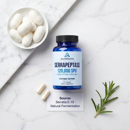 Serrapeptase 120,000 SPU - High Potency Systemic Enzyme