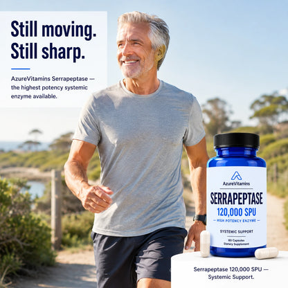 Serrapeptase 120,000 SPU - High Potency Systemic Enzyme