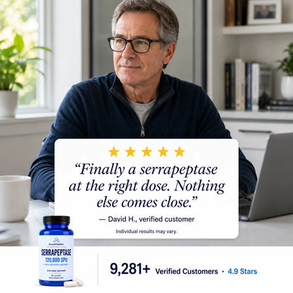 Serrapeptase 120,000 SPU - High Potency Systemic Enzyme