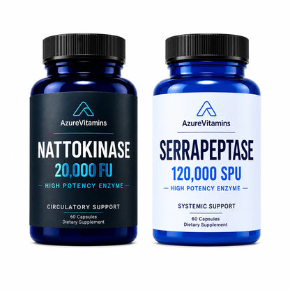 The Enzyme Stack | Nattokinase 20,000 FU + Serrapeptase 120,000 SPU