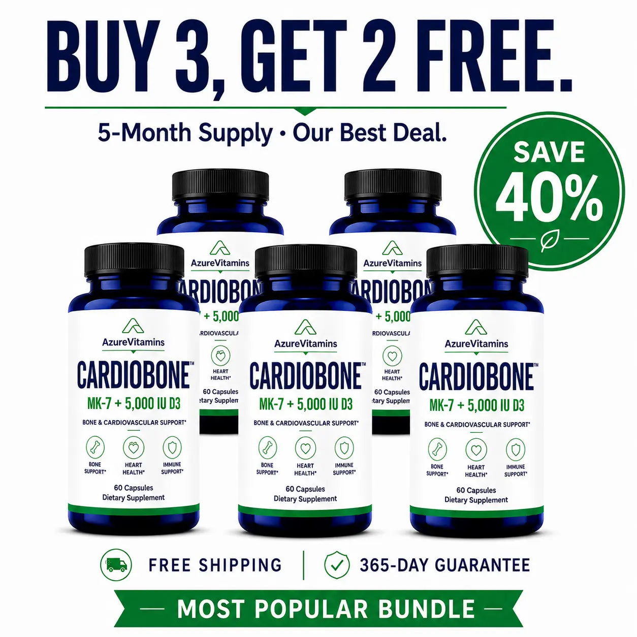 CardioBone™ K2 + D3 | Rebuild Your Bones From The Inside Out
